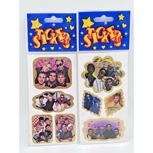 Vintage Backstreet Boys BSB Stickers Lot of 2 Packs 90s Boy Band Pop Music